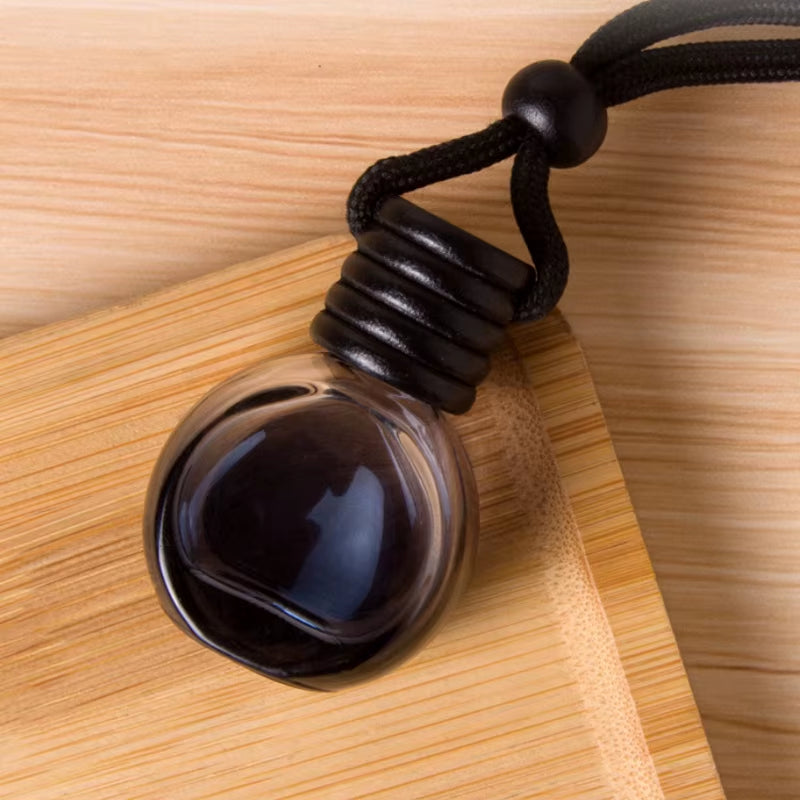 1Psc Black Cap Dyed Square Cap Empty Bottle Car Essential Oil Diffuser Fragrance Air Freshener Scent Perfume Bottle Ornament AUVELL