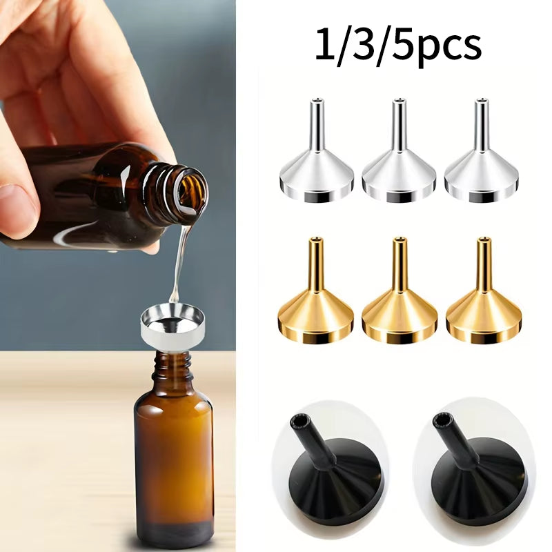 1/3/5Pcs Refillable Perfume Bottle Funnel, Mini Perfume Travel Bottle Refillable, Bottom Fill Perfume Dispenser AUVELL