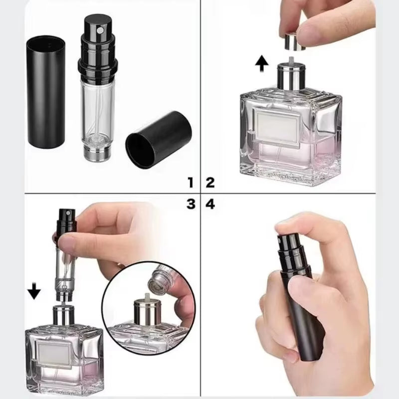 10Ml 5Ml Mini Bottom Filling Perfume Spray Dispenser Bottles Cosmetic Refillable Spray Atomizer Portable Liquid Container Bottle AUVELL