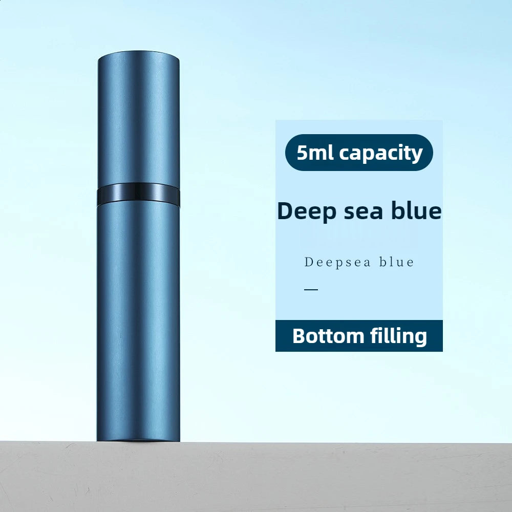 10Ml 5Ml Mini Bottom Filling Perfume Spray Dispenser Bottles Cosmetic Refillable Spray Atomizer Portable Liquid Container Bottle Dark Blue 5Ml AUVELL
