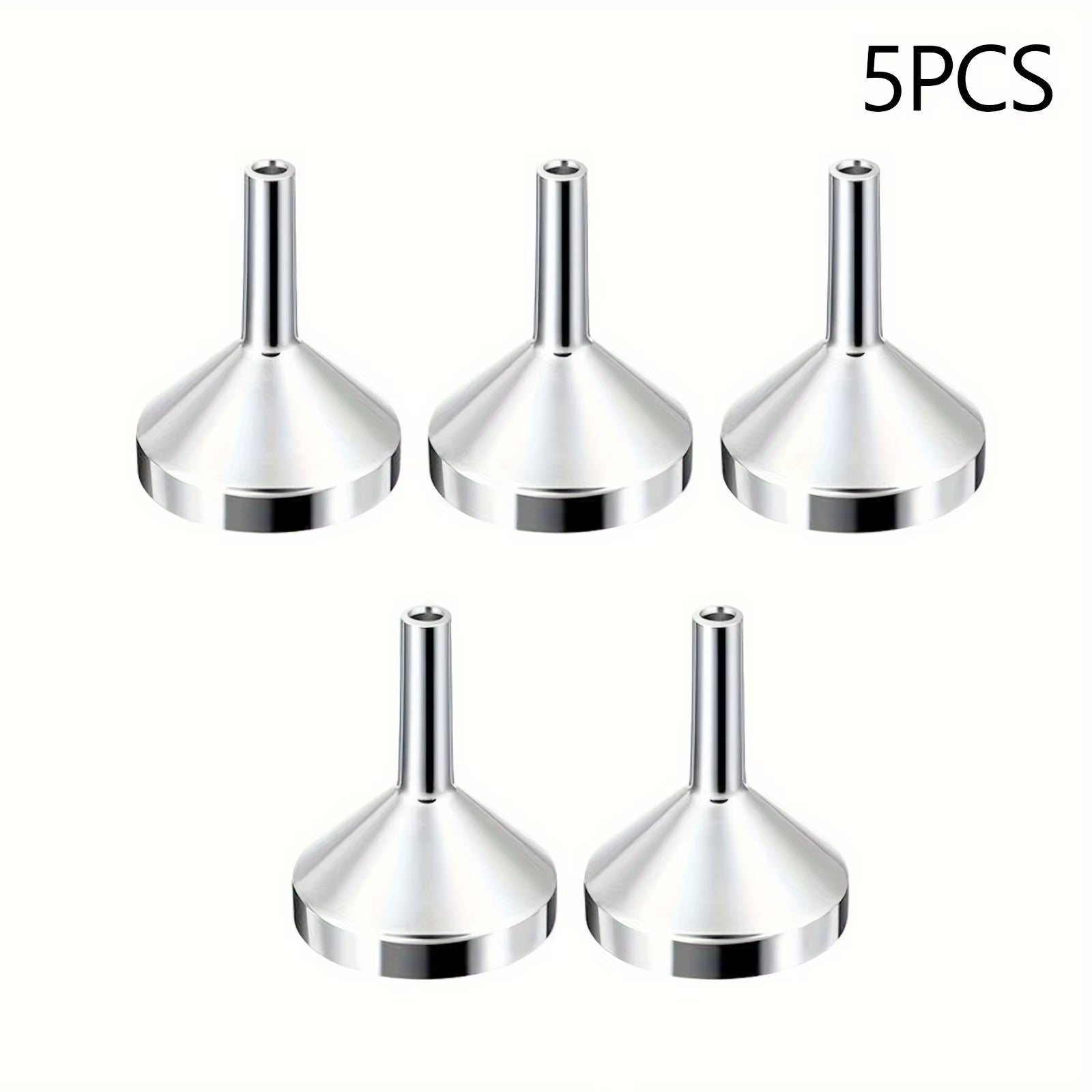 1/3/5Pcs Refillable Perfume Bottle Funnel, Mini Perfume Travel Bottle Refillable, Bottom Fill Perfume Dispenser Silver Metal 1PC AUVELL
