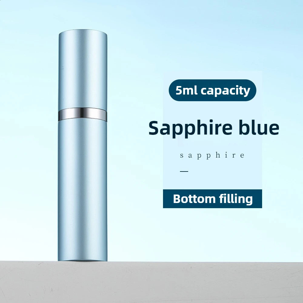 10Ml 5Ml Mini Bottom Filling Perfume Spray Dispenser Bottles Cosmetic Refillable Spray Atomizer Portable Liquid Container Bottle Blue 5Ml AUVELL