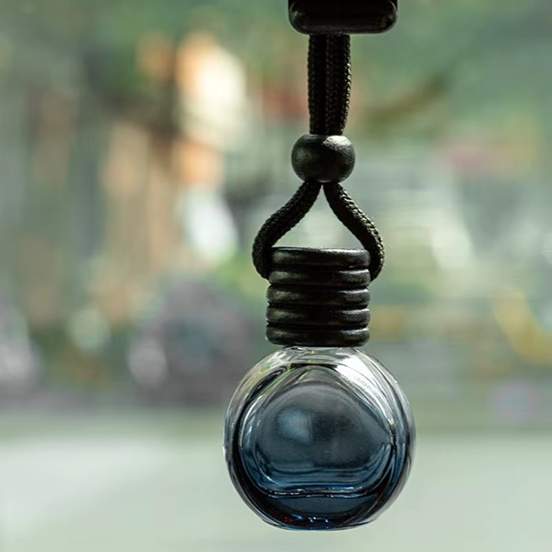 1Psc Black Cap Dyed Square Cap Empty Bottle Car Essential Oil Diffuser Fragrance Air Freshener Scent Perfume Bottle Ornament AUVELL