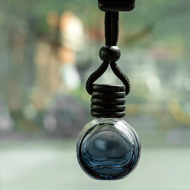 1Psc Black Cap Dyed Square Cap Empty Bottle Car Essential Oil Diffuser Fragrance Air Freshener Scent Perfume Bottle Ornament AUVELL