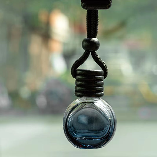 1Psc Black Cap Dyed Square Cap Empty Bottle Car Essential Oil Diffuser Fragrance Air Freshener Scent Perfume Bottle Ornament AUVELL