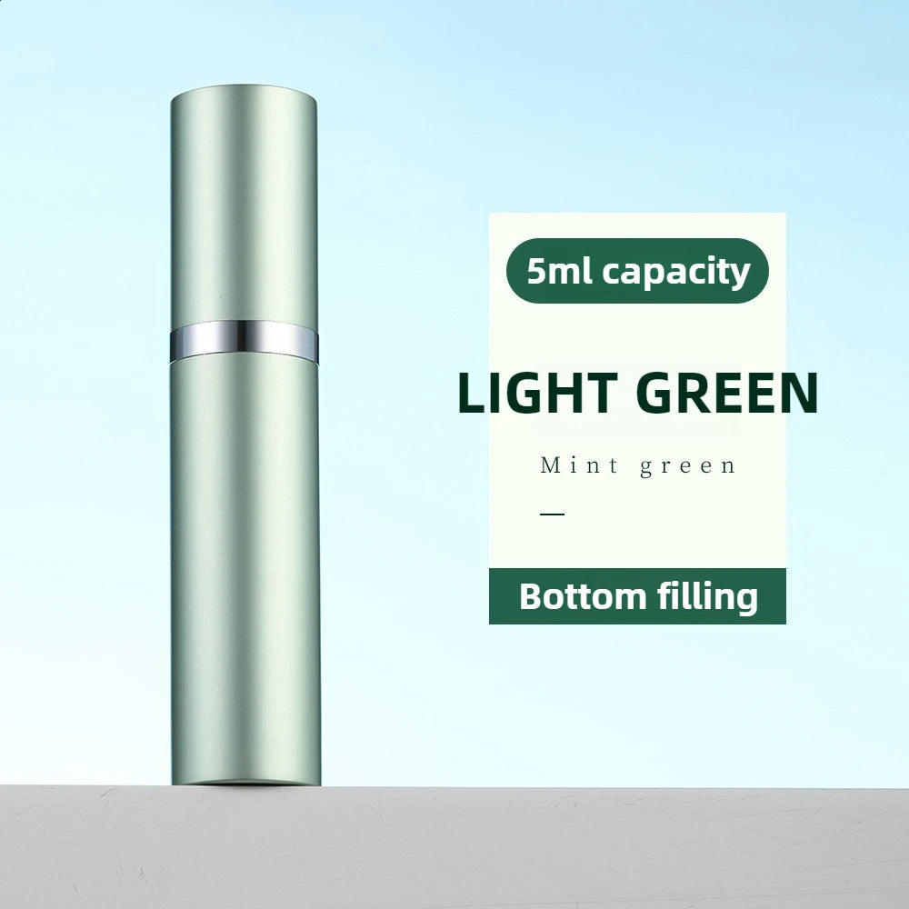 10Ml 5Ml Mini Bottom Filling Perfume Spray Dispenser Bottles Cosmetic Refillable Spray Atomizer Portable Liquid Container Bottle Light Green 5Ml AUVELL