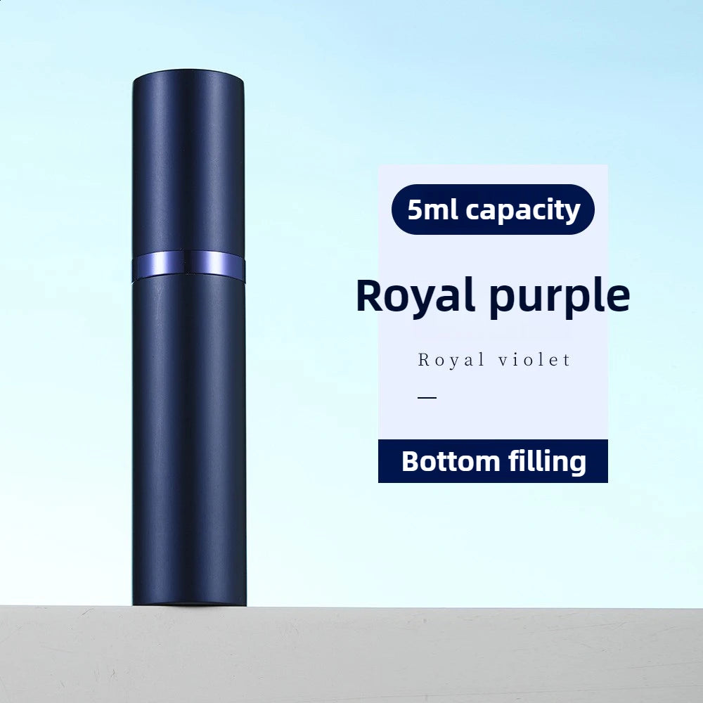 10Ml 5Ml Mini Bottom Filling Perfume Spray Dispenser Bottles Cosmetic Refillable Spray Atomizer Portable Liquid Container Bottle Purple 5Ml AUVELL